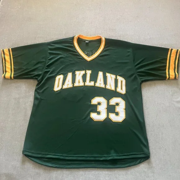 Jose Canseco Signed Oakland A's Jersey Adult XL Green PSA In Presence COA - Picture 2 of 8